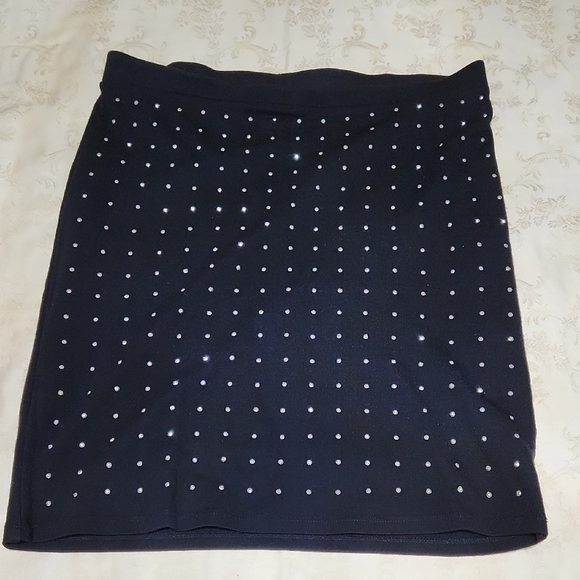 Philosophy Dresses & Skirts - 💚Philosophy Black Skirt with White Crystal Dots💚